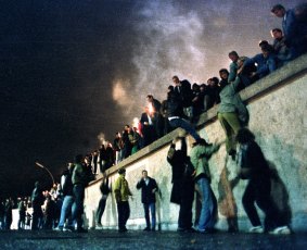 The Berlin wall comes down in November 1989.