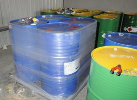Chemicals drums found inside Hume unit used as a drug lab to manufacture MDMA.