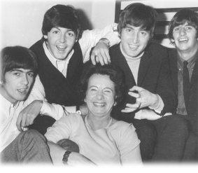 Betty Stewart with the Beatles.