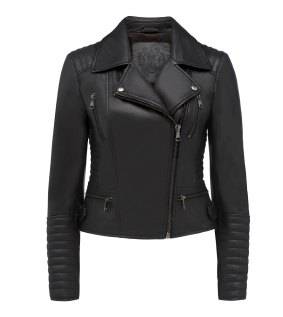 Forever New Jessie quilted biker jacket, $269.99.

