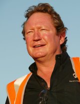 Andrew "Twiggy" Forrest has welcomed Gina Rinehart's first shipment of iron ore