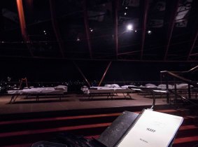 The Opera House's northern foyer awaits its singular night of entertainment for Max Richter's eight-hour composition <i>Sleep</i>.