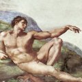 Michelangelo's magnificent frescoes in the Sistine Chapel.