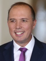 Immigration Minister Peter Dutton is under fire for the slow processing of Syrian refugees.