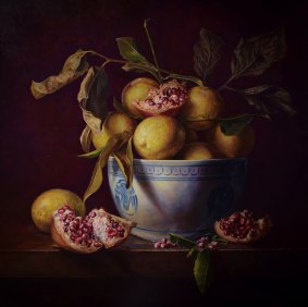 "Lemon Lucina" by Gatya Kelly; oil on linen, 122cm x 122cm $10,000.