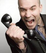Rude customer? Set down the phone and let them rant without listening.