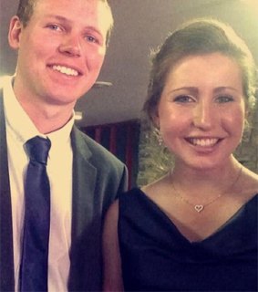 Cameron Cox, pictured with girlfriend Georgia Walter, was killed by a lightning strike while fighting fires on his family property.