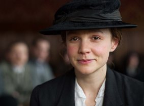 Carey Mulligan as Maud Watts in the film <i>Suffragette</i>.