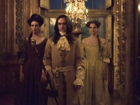 Elisa Lasowski, George Blagden and Noemie Schmidt star in Versailles. 