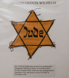 The Jewish Badge (Judenstern) that was worn by Peter's grandmother Margarethe Wilhelm. 