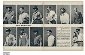 <i>Labor Anonymous</i> from Fortune magazine, 1946, by Walker Evans.