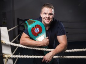 Australia's new heavyweight boxing champion Ben Edwards.