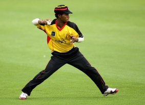 Papua New Guinea cricketer Lega Siaka.