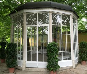 The gazebo from <i>The Sound of Music</i> is now out of bounds after an elderly woman injured herself re-enacting a scene from the movie in it.. 