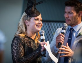 Emma Freedman,  at  Caulfield Racecourse last month, has an eye for fashion on the field.