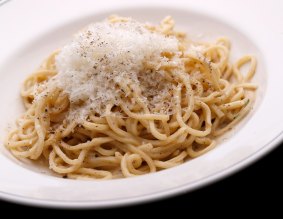 Best lunch: The spaghetti with cacio e pepe.