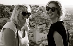 Air crash victim: Liliane Derden pictured on holidays in Morocco with her daughter Chelsea Gibson.