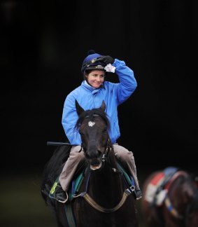 Michelle Payne at Flemington racecourse in 2009.