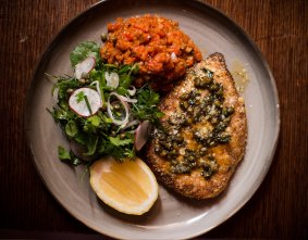 Chicken Milanese with spiced ratatouille