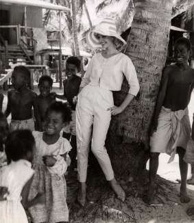 From a shoot in Papua New Guinea, 1961-66. Henry Talbot Fashion Photography Archive. Copyright Lynette Anne Talbot