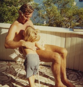 Tim Elliott with his father at the family home in Mosman, Sydney, in the mid-'70s.