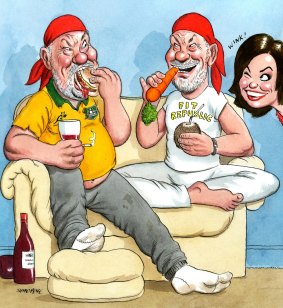 Peter FitzSimons lost a third of his body weight after giving up alcohol and sugar.