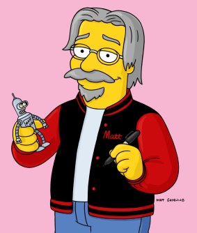 Simpsons creator Matt Groening in animated form.