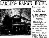 A newspaper clipping advertising the hotel to diggers. 