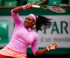  Serena Williams in action against Andrea Hlavackova.