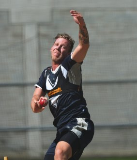 Picking up the pace: Jake Reed doing what he loves best ... playing cricket. 