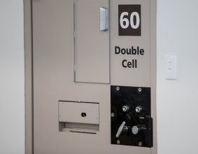 A cell door at the prison, which will have 75 mental health beds.