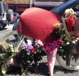 A note left by Alberto Paulon's fiance Cristina Canedda on a memorial created for him on Sydney Road. 