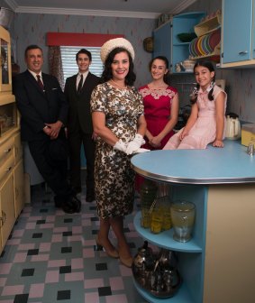 The Ferrone in their 1950s kitchen.