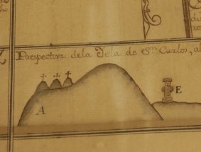 A Spanish map of Easter Island from the 1770s.