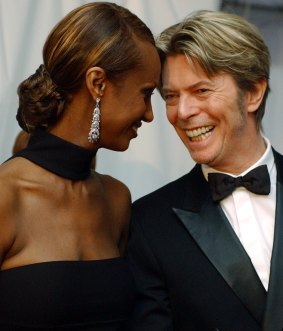 Bowie and wife Iman at the 2002 Council of Fashion Designers of America Fashion Awards, 