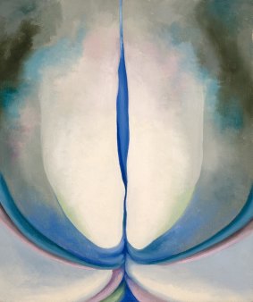 Georgia O'Keeffe was famous for the female sexuality of works such as 'Blue Line'. 