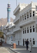 A street in Muscat, the capital of the Sultanate of Oman. 