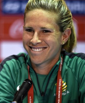 Rock solid: Australia defender Elise Kellond-Knight.