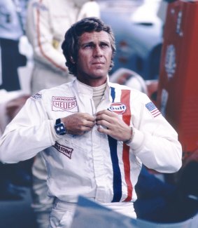 Steve McQueen packs some TAG Heuer bling in the 1971 film, Le Mans.
