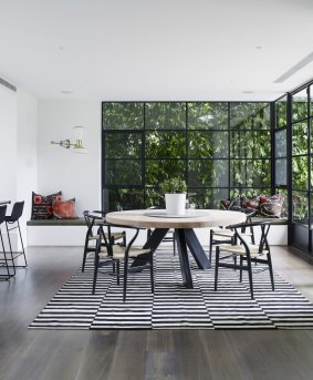 Styling tip: The simplicity of steel-framed windows demand that they be left unadorned.