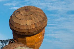 Where in Canberra last week. Congratulations to Charlotte Henderson of Bruce who identified this as the highest acorn-shaped cubby at the pod playground at the National Arboretum Canberra.