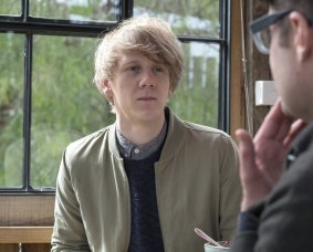 Comedian, writer and actor Josh Thomas at The Farm Cafe at the Collingwood Children's Farm. 
