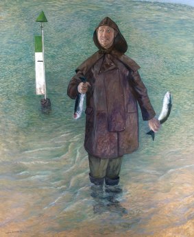 Robinson's <I>Self-portrait with Stunned Mullet</i>, which won the artist his second Archibald Prize in 1995.