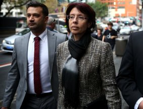 SYDNEY, AUSTRALIA - MAY 12: 'Former Australian of The Year' finalist Eman Sharobeem arrives at the ICAC offices where she has been giving evidence on May 12, 2017 in Sydney, Australia. (Photo by James Alcock/Fairfax Media)