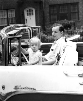 Author Susan Faludi as a child in Yorktown Heights with her father Steven Faludi.
