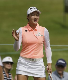 Australian golfer Minjee Lee during the second round of the LPGA Volvik Championship golf tournament at the Travis Pointe Country Club on Friday, May 27, 2016, in Ann Arbor, Michigan.