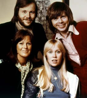 Swedish pop group Abba in 1974: Bjorn Ulvaeus (left), Benny Andersson, Agnetha Faltskog (left) and Anni-Frid Lyngstad.