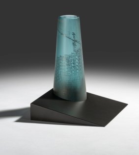 Fine Art Glass Jeremy Lepisto, Enveloped 3 (Stack Series) in Contour at Beaver Galleries.