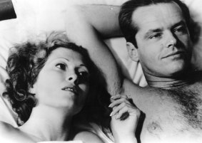 Faye Dunaway and Jack Nicholson star in Chinatown. 