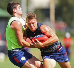 Not taking a backward step: Melbourne forward Aaron vandenBerg is confident of shrugging off any extra attention this season.